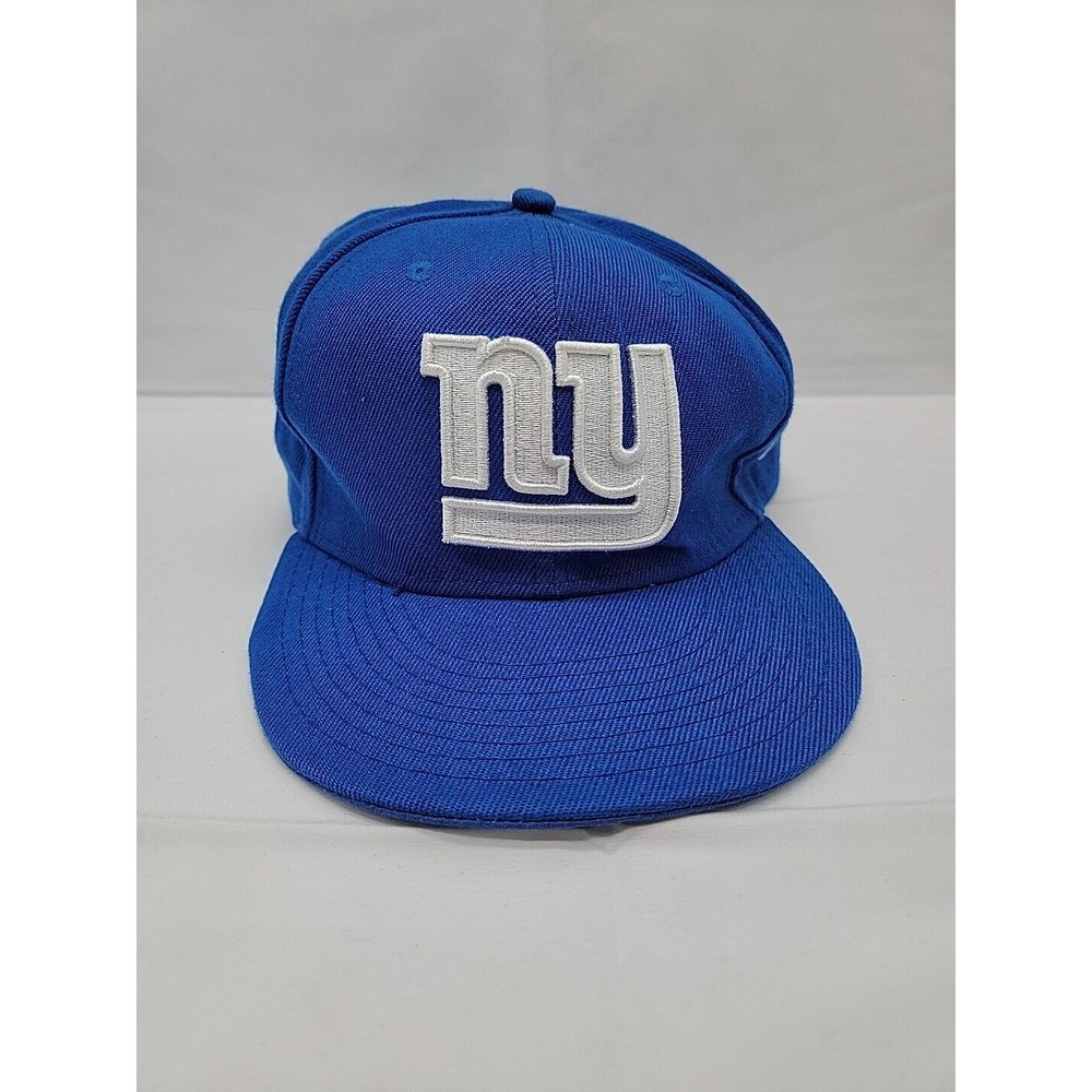 New York Giants New Era NFL Fitted Hat Size 7 1/4 Blue W/ White Embroidery
